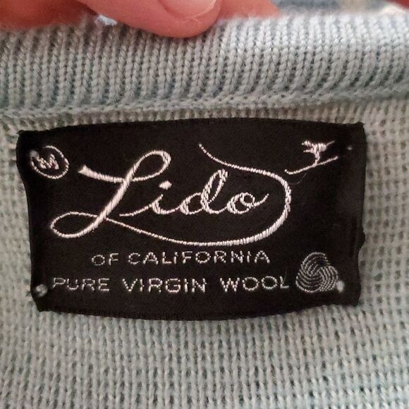 Lido of California pure Virgin wool light Blue sweater - Picture 9 of 10